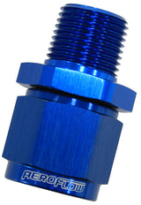 3/8" NPT To -10AN Female Nut Blue Straight Swivel Nut AF916-10-06 - Aeroflow