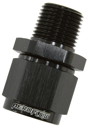 3/8" NPT To -10AN Female Nut Black Straight Swivel Nut AF916-10-06BLK - Aeroflow