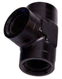 Female Pipe Tee 1/4" NPT Black Female 1/4" NPT AF917-04BLK - Aeroflow
