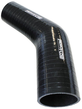 Silicone Hose Reducer 45 Deg; Black I.D 2.75-2.00" 70-51mm, Wall 4.5 x 140mm 9202-275-200 AF9202-275-200 - Aeroflow