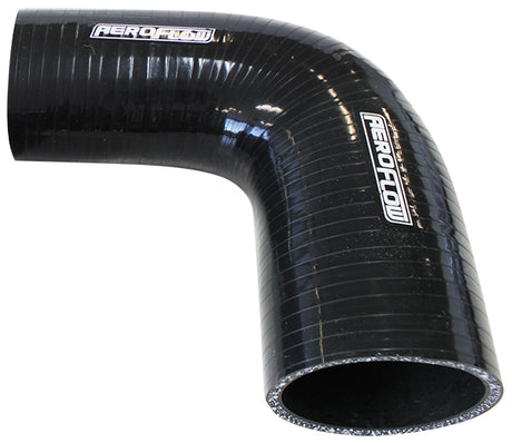 Silicone Hose Reducer 90 Deg; Black I.D 3.25-2.75" 83-70mm, Wall 5.3 x 125mm 9203-325-275 AF9203-325-275 - Aeroflow