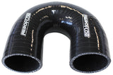 Silicone Hose 180 Deg; Black I.D 1.50" 38mm, Wall 4.5mm, 100mm Leg AF9206-150 - Aeroflow
