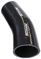 Silicone Hose 23 Deg; Black I.D 3.125" 79mm, Wall 5.3mm, 125mm Leg AF9207-312 - Aeroflow