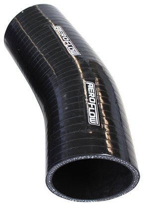 Silicone Hose 23 Deg; Black I.D 3.125" 79mm, Wall 5.3mm, 125mm Leg AF9207-312 - Aeroflow