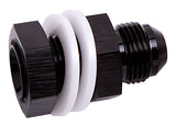 Fuel Cell Fitting -6AN Black Fuel Cell Bulkhead Fitt AF921-06BLK - Aeroflow