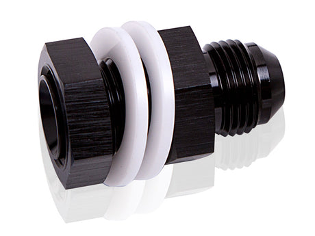 Fuel Cell Fitting -16AN Black Fuel Cell Bulkhead Fitt AF921-16BLK - Aeroflow