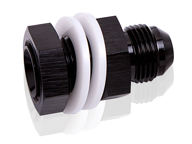 Fuel Cell Fitting -16AN Black Fuel Cell Bulkhead Fitt AF921-16BLK - Aeroflow