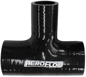 Silicone Tee Piece 1.75" 45mm On Run & 1" 25mm On Side, Black 100mm Long On Run 50mm On Side AF9244-175-100 - Aeroflow