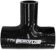Silicone Tee Piece 2-1/2" 63mm On Run & 1" 25mm On Side, Black 100mm Long On Run 50mm On Side AF9244-250-100 - Aeroflow