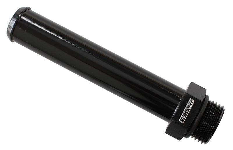 -8ORB To 19mm Barb Turbo Drain Extension Black 100mm OAL AF926-12-08BLK - Aeroflow