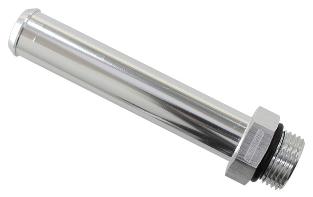 -10ORB To 22mm Barb Turbo Drain Extension Silver 100mm AF926-16-10S - Aeroflow