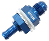 -6AN Bulkhead Fitting W/ 5/16" Barb For Push On Hose AF927-06-05 - Aeroflow