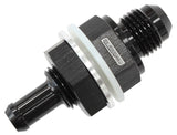 -6AN Bulkhead Fitting With 3/8 Barb For Push On Hose AF927-06-06BLK - Aeroflow