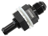 -8AN Bulkhead Fitting With 1/2 Barb For Push On Hose AF927-08-08BLK - Aeroflow
