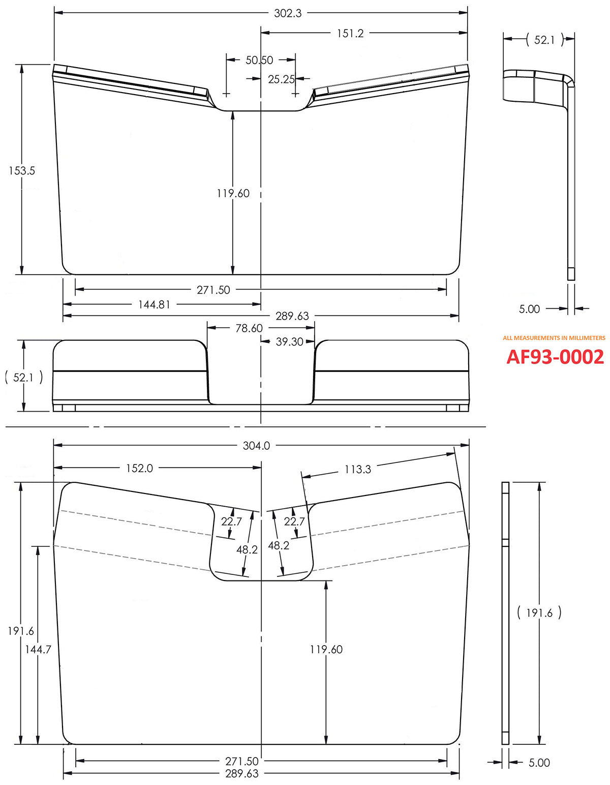 Pro Street Aluminium Race Seatupper Seat Mounting Bracket AF93-0002 - Aeroflow