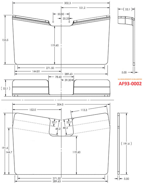 Pro Street Aluminium Race Seatupper Seat Mounting Bracket AF93-0002 - Aeroflow