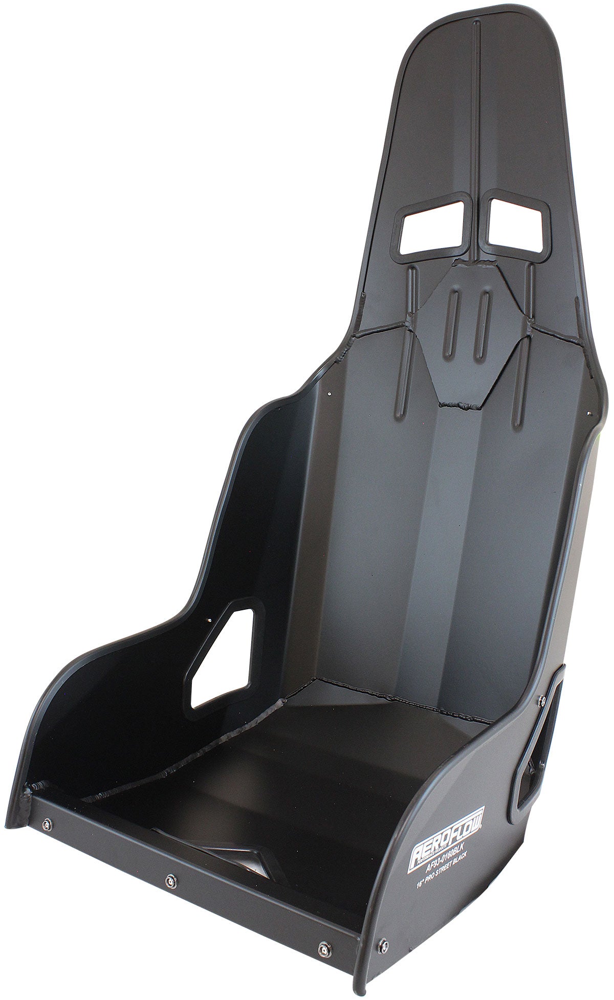 Pro Street Aluminium Race Seat 16" Hip Width Black Finish AF93-0160BLK - Aeroflow