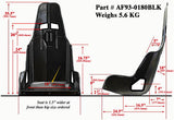 Pro Street Aluminium Race Seat 18" Hip Width Black Finish AF93-0180BLK - Aeroflow