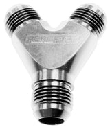 Y Block -6AN Out -4AN In Silver 1X -6AN Out 2X -4AN In AF930-06-04S - Aeroflow