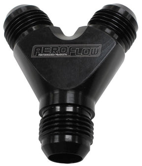 Y Block -10AN Out -8AN In Black 1X -10AN 2X -8AN AF930-10-08BLK - Aeroflow