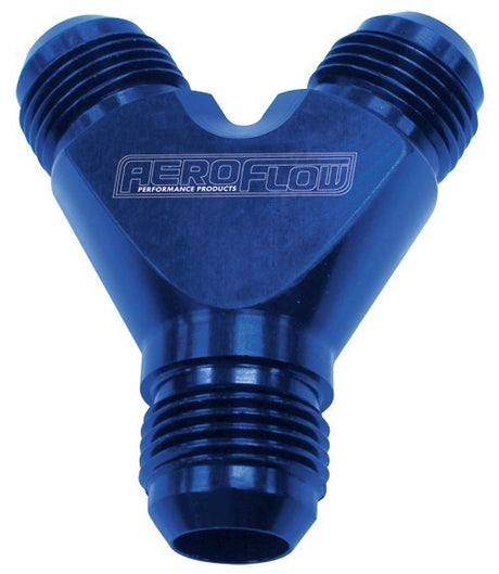 Y Block -12AN Blue 3X -12AN AF930-12-12 - Aeroflow
