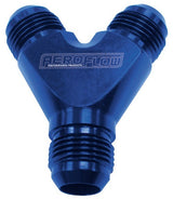 Y Block -16AN Blue 3X -16AN AF930-16-16 - Aeroflow
