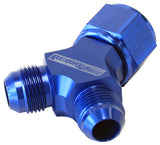Y Piece -8 Swivel Nut 2X -6AN Blue AF931-08-06 - Aeroflow