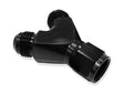 Y Piece -8 Swivel Nut 2X -6AN Black AF931-08-06BLK - Aeroflow