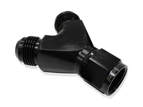 Y Piece -8 Swivel Nut 2X -6AN Black AF931-08-06BLK - Aeroflow