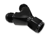 Y Piece -10 Swivel Nut 2X -8AN Black AF931-10-08BLK - Aeroflow