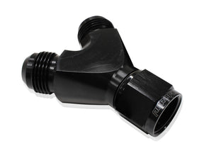 Y Piece -10 Swivel Nut 2X -8AN Black AF931-10-08BLK - Aeroflow