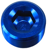 NPT Plug 1/4" Blue 1/4" NPT AF932-04 - Aeroflow