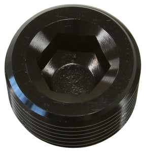 NPT Plug 1/4" Black Aluminum Black 1/4" NPT AF932-04BLK - Aeroflow