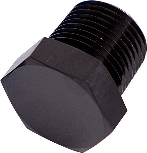 NPT Hex Head Plug 1/8" NPT Black 1/8" NPT AF933-02BLK - Aeroflow