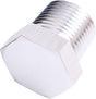 NPT Hex Head Plug 3/8" NPT Silver 3/8" NPT AF933-06S - Aeroflow
