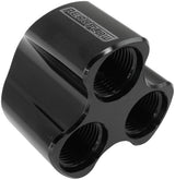 Inline 4 Port Distribution Block -10 ORB To 3 x -8 Black AF935-10-08BLK - Aeroflow
