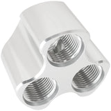 Inline 4 Port Distribution Block -10 ORB To 3 x -8 Silver AF935-10-08S - Aeroflow
