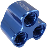 Inline 4 Port Distribution Block -10 ORB To 3 x -8 Blue AF935-10-08 - Aeroflow