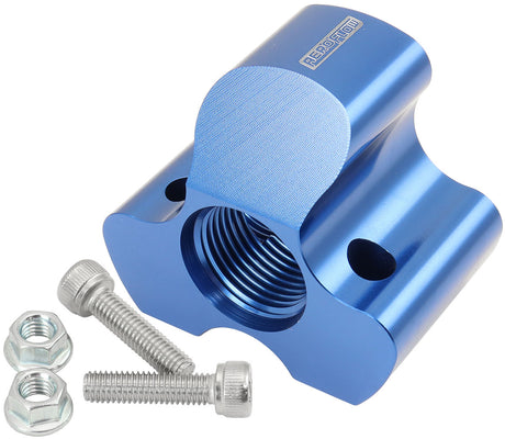 Inline 4 Port Distribution Block -12 ORB To 3 x -10 Blue AF935-12-10 - Aeroflow