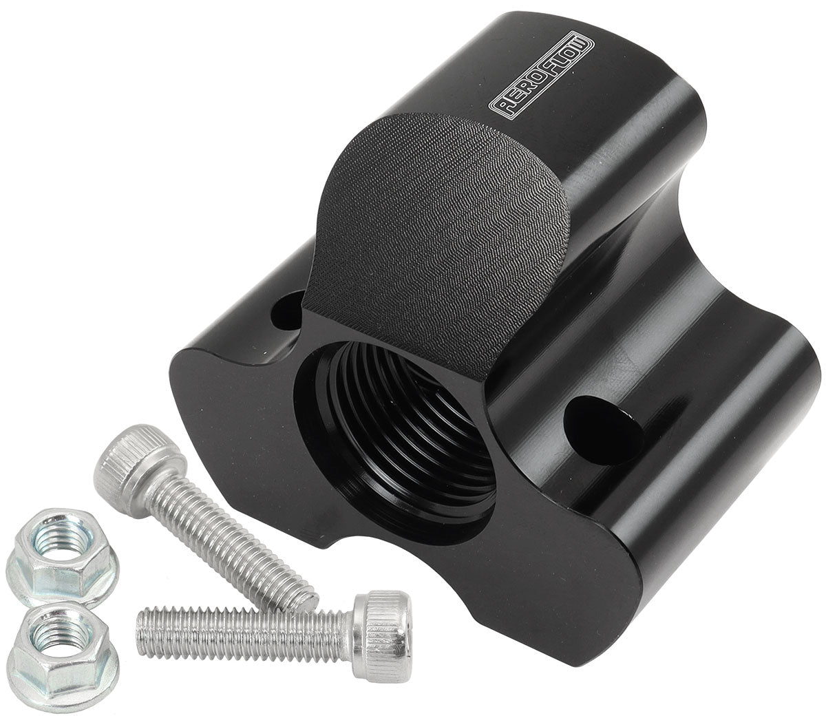 Inline 4 Port Distribution Block -12 ORB To 3 x -10 Black AF935-12-10BLK - Aeroflow