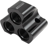 Inline 4 Port Distribution Block -12 ORB To 3 x -10 Black AF935-12-10BLK - Aeroflow