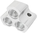 Inline 4 Port Distribution Block -12 ORB To 3 x -10 Silve AF935-12-10S - Aeroflow