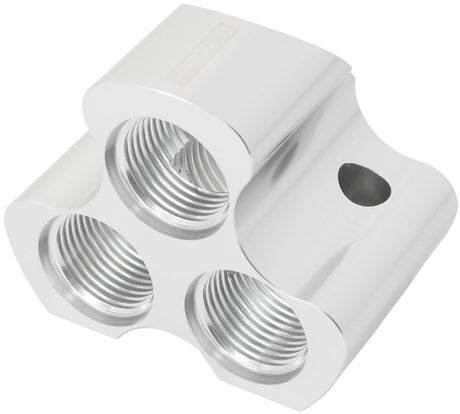 Inline 4 Port Distribution Block -12 ORB To 3 x -10 Silve AF935-12-10S - Aeroflow