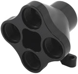 Inline 5 Port Distribution Block -12 ORB To 4 x -8 Black AF936-12-08BLK - Aeroflow