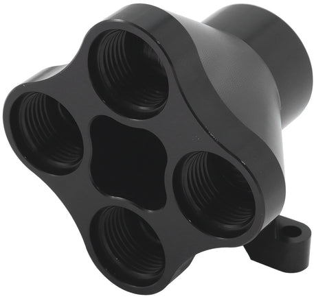Inline 5 Port Distribution Block -12 ORB To 4 x -8 Black AF936-12-08BLK - Aeroflow