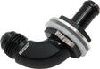 90 Deg Bulkhead Fitting -6AN To 3/8" 10mm Barb Push On AF937-06-06BLK - Aeroflow