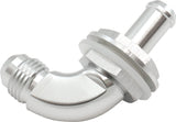 90 Deg Bulkhead Fitting -6AN To 3/8" 10mm Barb Push On AF937-06-06S - Aeroflow