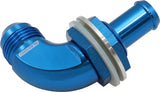 90 Deg Bulkhead Fitting -8AN To 1/2" 12mm Barb Push On AF937-08-08 - Aeroflow