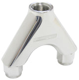 Billet Y-Piece 2X -8AN Female To 1X -10ORB Polished AF939-08-10P - Aeroflow