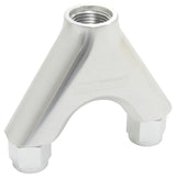 Billet Y-Piece 2X -8AN Female To 1X -10ORB Silver AF939-08-10S - Aeroflow